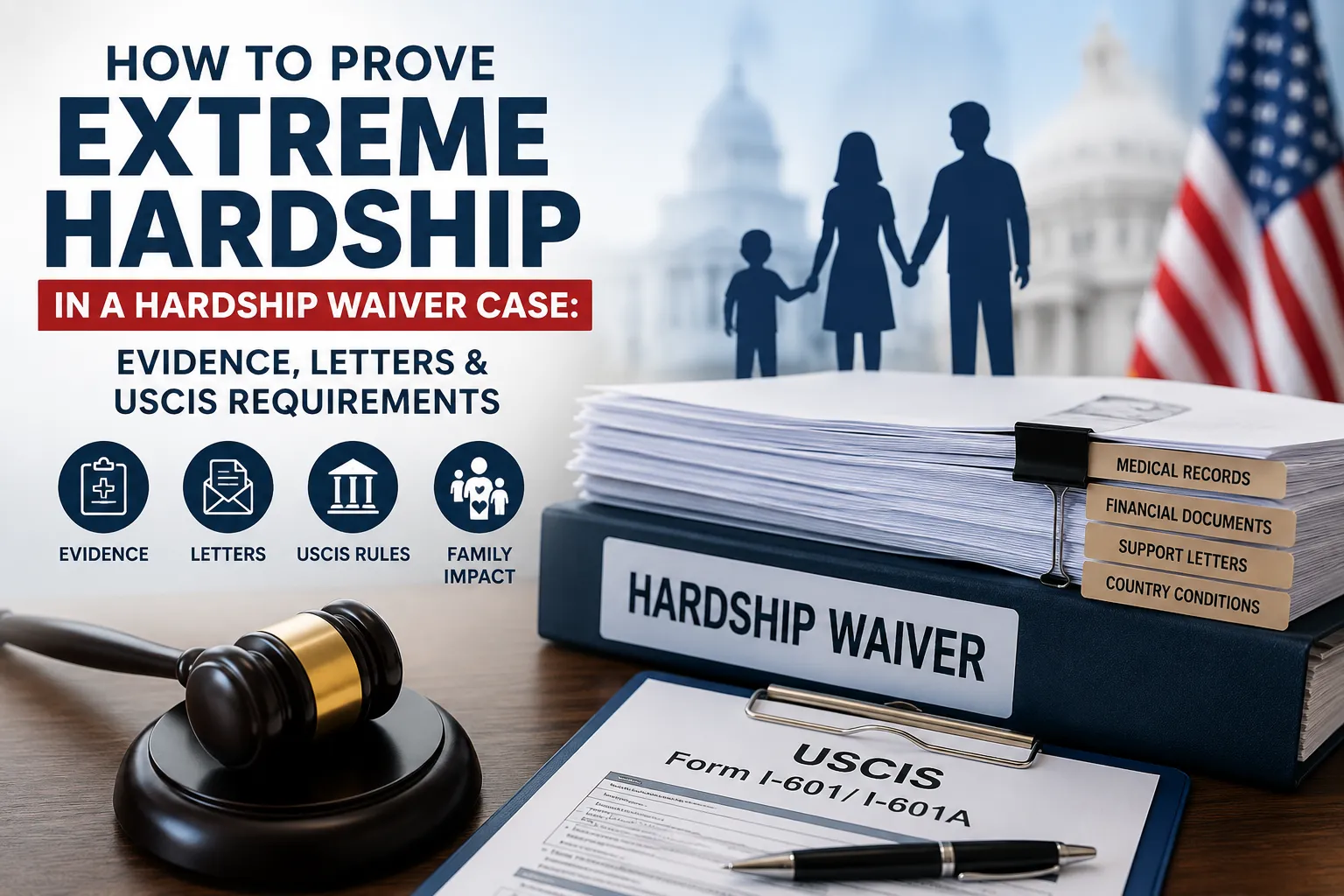 How to Prove Extreme Hardship in a Hardship Waiver Case: Evidence, Letters & USCIS Requirements