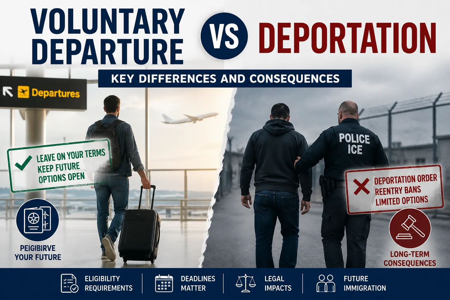 Voluntary Departure vs Deportation: Key Differences and Consequences